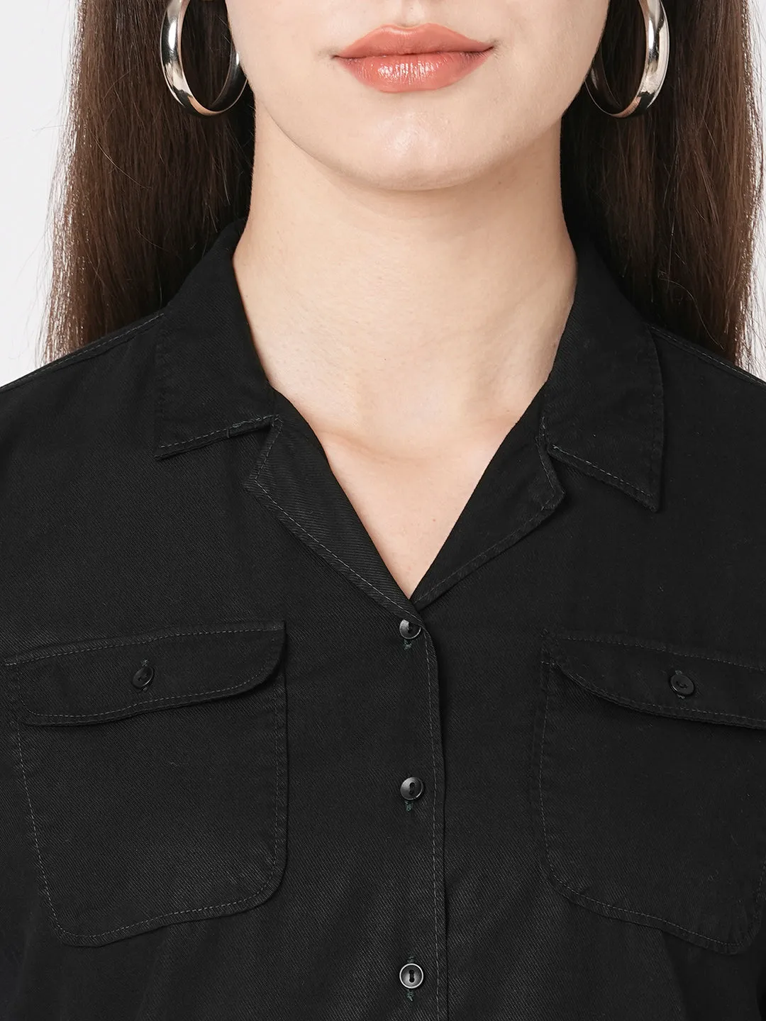 Women Solid Slim Fit Casual Shirt