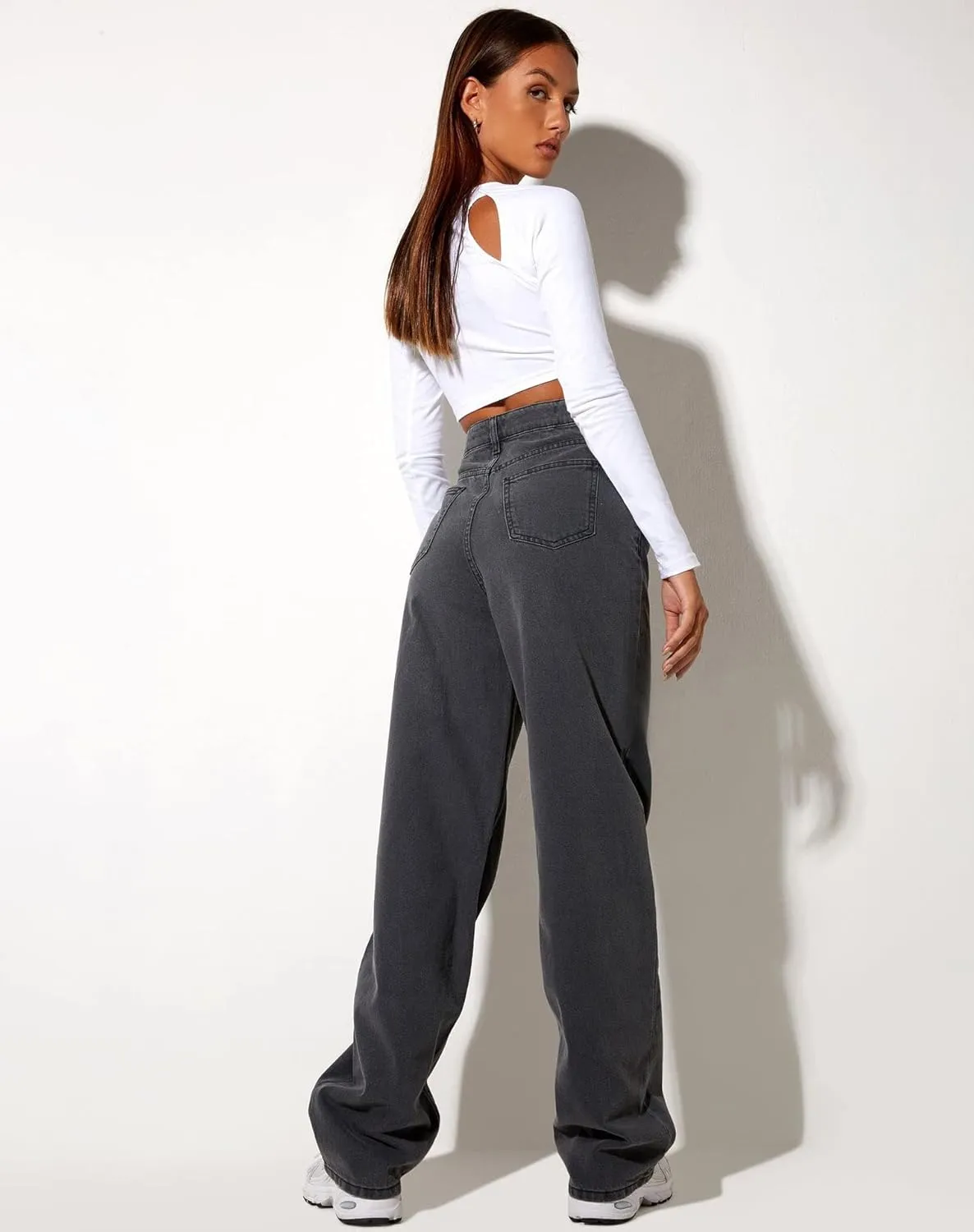 Women's Loose Jeans High Waisted Wide Leg Baggy Straight Jeans Denim Pants