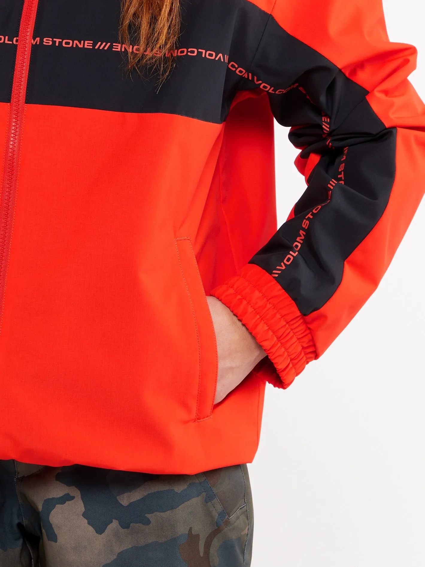 Womens V-Sauce Insulated Jacket - Orange Shock